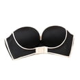 thumbnail image 4 of Sujetador sin tirantes Mujer Invisible Sexy Bralette sin costuras Hacer subir Lencería Ropa interior sin espalda, Negro, 32 / 70AB Advancent AP001142-09B, 4 of 7