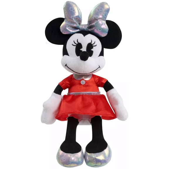 Just Play Disney100 Minnie Mouse Plush, Red Dress