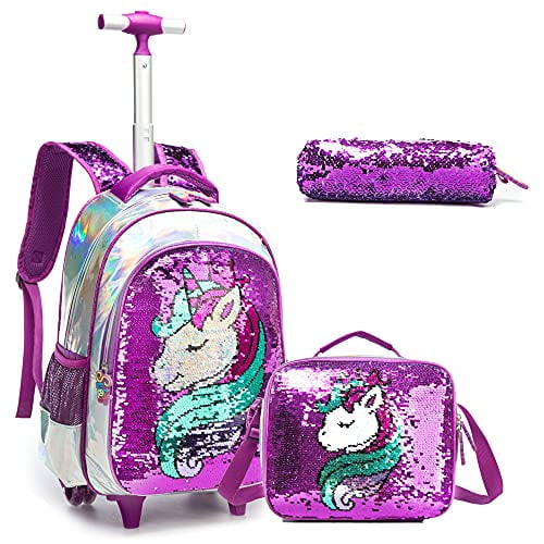 Girl school backpacks with wheels clearance