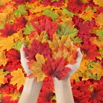 200 Pieces Faux Fall Leaf Leaves Fall Decor 3.15 Inch Faux Autumn Leaves Decorations for Home Thanksgiving Decor Fall Maple Leaves for Crafts 8 Color