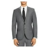 HUGO BOSS Mens Gray Single Breasted, Stretch, Extra Slim Fit Suit Separate Blazer Jacket 44R