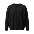 thumbnail image 7 of Mens Sweaters Crew Neck Long Sleeve Solid Color Fashion Loose Thicken Fall Pullover Sweater Black XXXL, 7 of 7