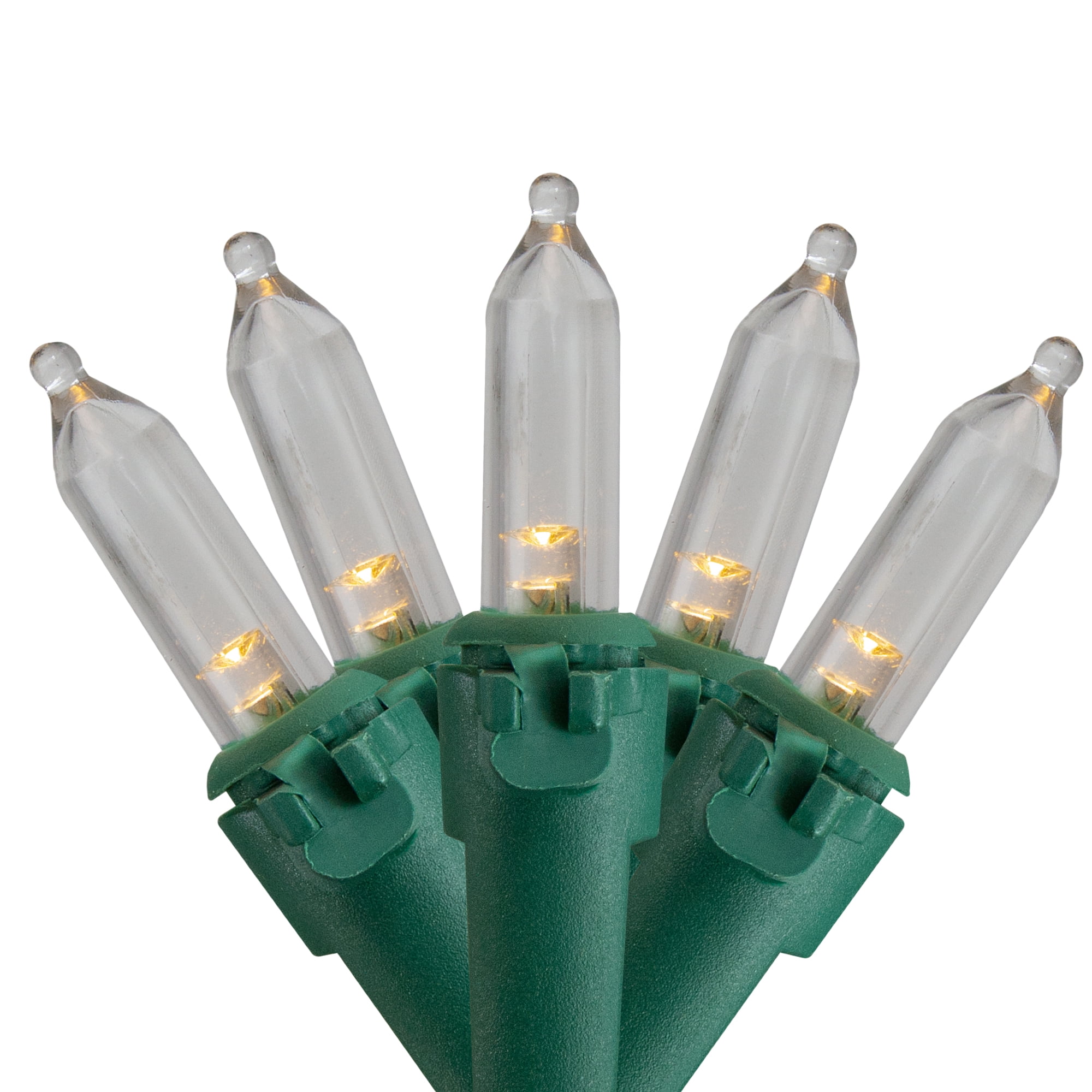 Darice LT505-1 Clear 50-Mini Globe Light Set with Green Cord 