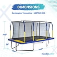 thumbnail image 2 of Plexalife 9' X 15' Gymnastics Style, Rectangular Trampoline Set with Premium Top-Ring Enclosure System - Blue/Yellow, 2 of 6