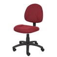 thumbnail image 4 of Pemberly Row Chaise de Bureau Pivotante à Siège Réglable en Tissu/nylon, Rouge Bourgogne, 4 of 6