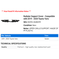 thumbnail image 2 of Radiator Support Cover - Compatible with 2019 - 2020 Toyota Yaris, 2 of 2