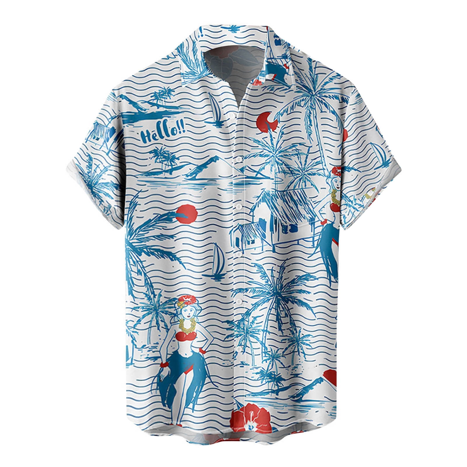 YEAR IN YEAR OUT Mens Hawaiian Shirt Regular Fit Hawaiian Shirts for Men with Quick to Dry Effect 