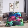 thumbnail image 5 of Manta de 3 piezas de Trolls, suave, acogedora, cálida y ligera, para sofá, cama, silla, camping, viajes, decoración, picnic, 60 x 50 pulgadas, 5 of 5