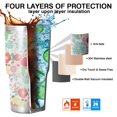 thumbnail image 7 of 30oz Pioneer Flower Tumblers Stainless Steel Tumbler with Lid and Straw,Vacuum Insulated Double Wall Travel Tumbler Cups Mug with Cleaning Brush for Coffee,Tea, 7 of 7