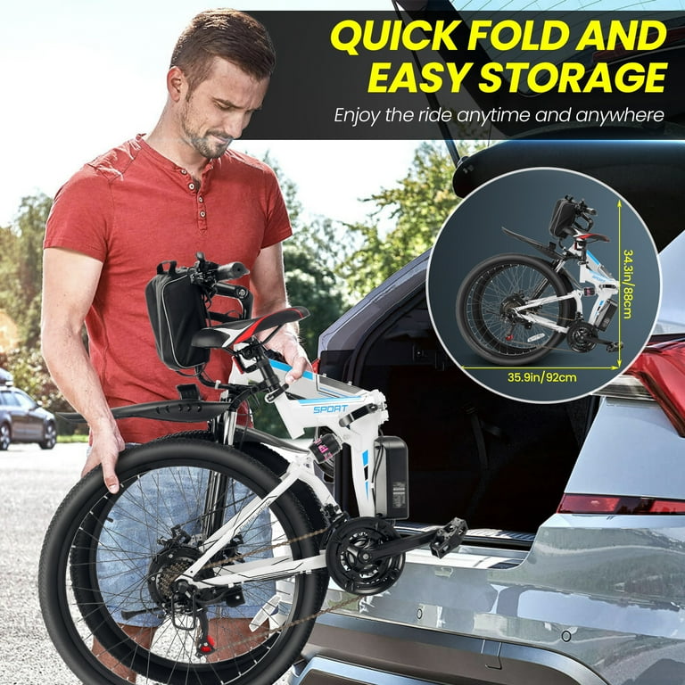 Ancheer 26 inch wheel folding electric mountain bike new arrivals
