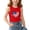 Red, variant on Girls 4th of July Tank Top American Flag Heart Print Sleeveless Patriotic Shirt Summer Red,Size 6 T