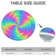 thumbnail image 6 of Colorful Tie Dye Mandala Pattern Round Fitted Tablecloth with Elastic Edge,Dining Table Cover Waterproof,Outdoor Round Tablecloth for Camping,Dining,Indoor and Outdoor, 6 of 7