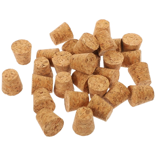 Tapones de corcho para botellas, 30 Uds., tapones para botellas, tapones de corcho de madera de repuesto, corchos en forma de cono