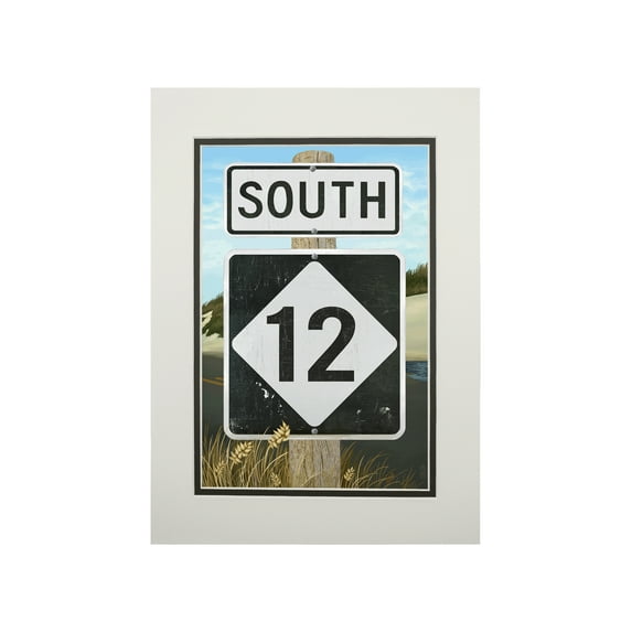 Outer Banks, North Carolina, Route 12 Sign #2, Lantern Press Artwork