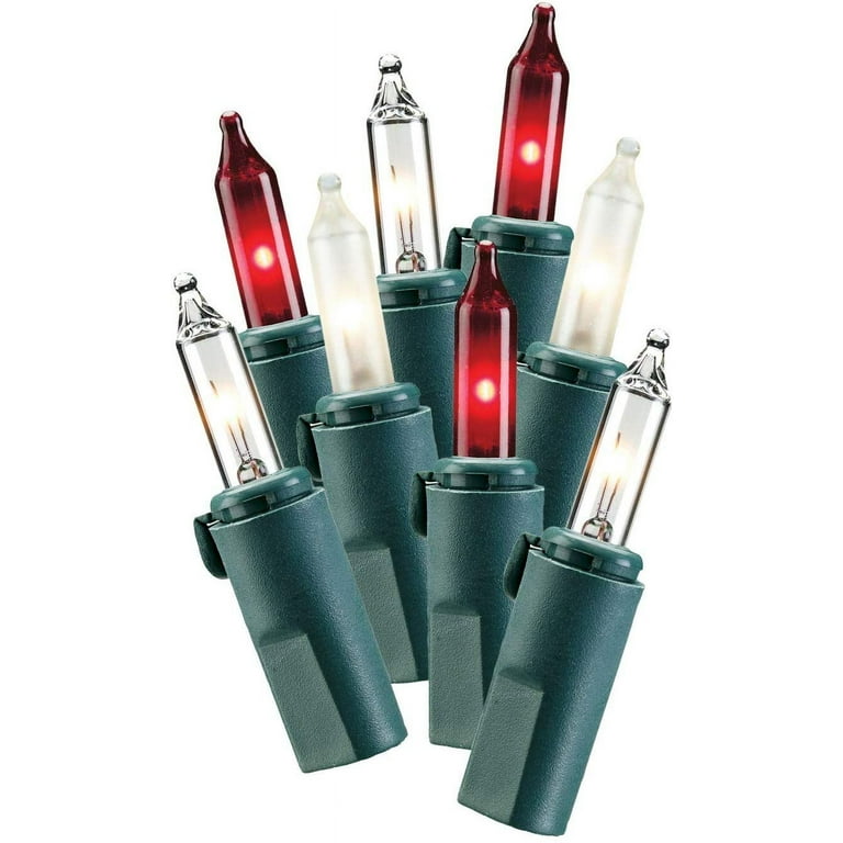 Philips 100ct christmas incandescent smooth mini string lights red white & clear deals