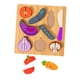 thumbnail image 2 of Rompecabezas de madera para cortar, rompecabezas de combinación, juguete de aprendizaje, juego de simulación preescolar, juego de rol Verdura, 2 of 9