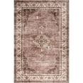 thumbnail image 4 of nuLOOM Winnie SplashGuard Distressed Medallion Machine Washable Area Rug, 4' x 6', Winnie Blush, 4 of 11