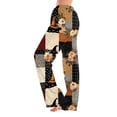 thumbnail image 2 of Zydvens Women Halloween Pajama Pants Wide Leg Lounge Wear with Pockets Soft Elastic Waist Drawstring PJ Bottoms Spooky Cute Ghost Black Cat Print Costume Cosplay Pants S-3XL, 2 of 7