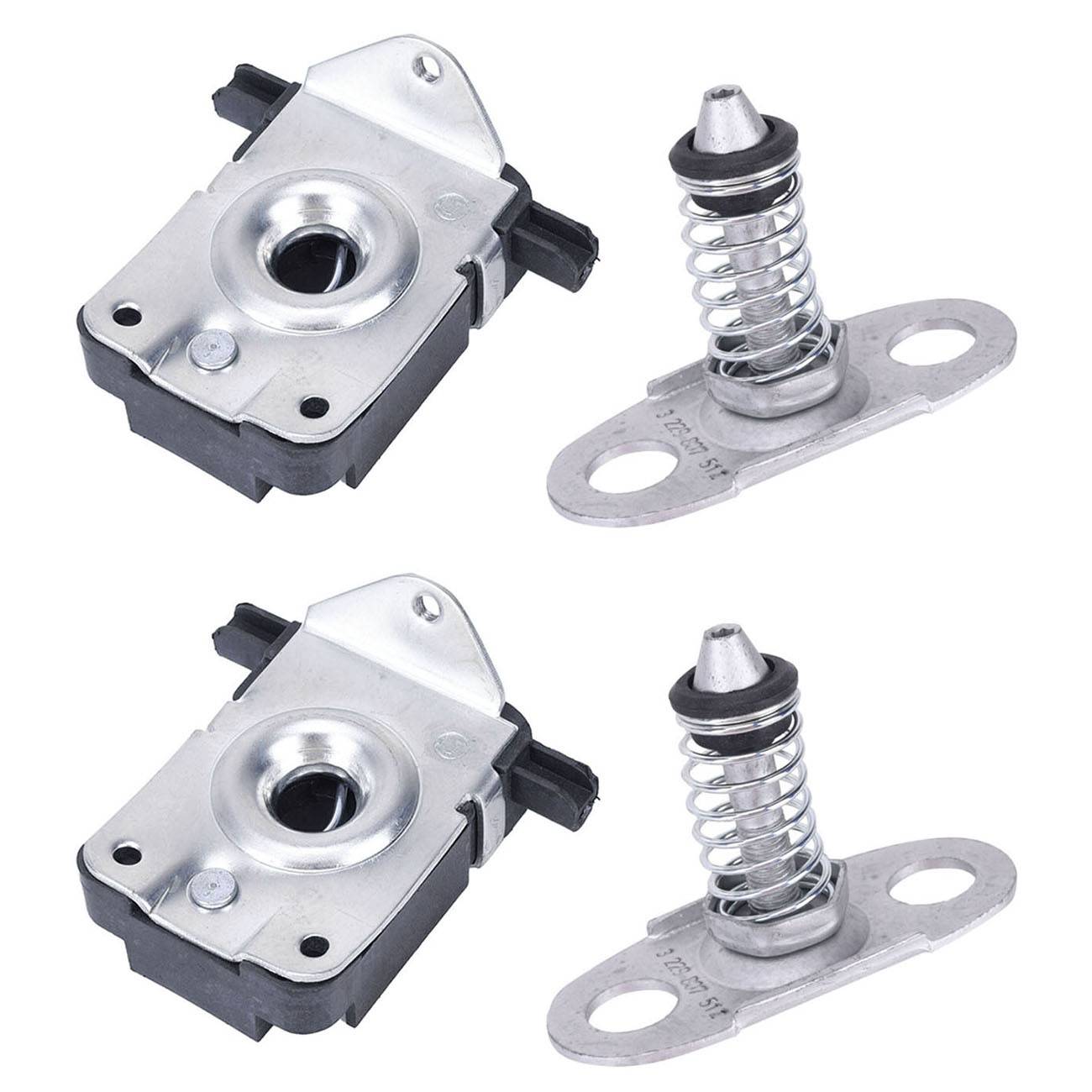 Set Of 4 Hood Lock Latches (Upper & Lower, Left & Right) For BMW E46, E39, E52, E53 – OEM Quality