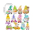 thumbnail image 3 of Decoraciones de Pascua, adornos de Pascua, regalos de Pascua, 24 piezas de adornos colgantes de madera de enano de Pascua con cuerda, letrero de madera de enano, decoración de árbol de primavera, list, 3 of 6