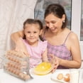 thumbnail image 7 of Fridge Egg Storage Box, 4-Tier Automatic Rolling Egg Dispenser, Space-Saving 30 Egg Organizer for Refrigerator Side Door, Transparent Stackable Egg Tray for Kitchen Organization, 1X Storage Rack, 7 of 7
