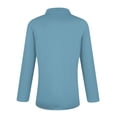 thumbnail image 5 of Lumtrix Women'S Long Sleeve Shirts Quarter Zip Pullover Collared V Neck Tops Summer Fall Blouses Sky Blue 2XL, 5 of 7