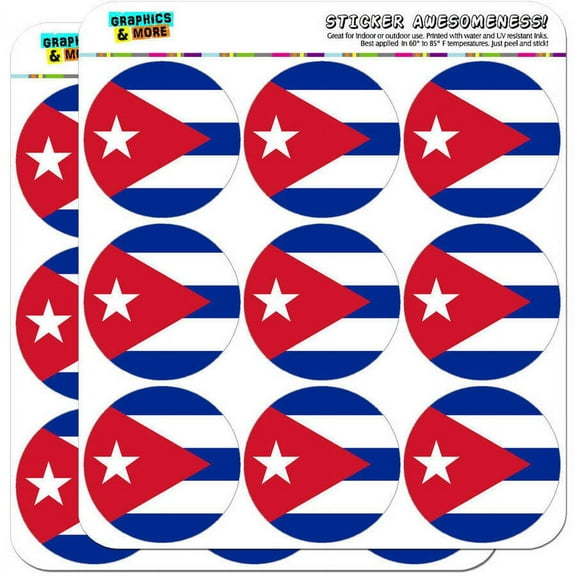 Cuba National Country Flag 18 2" Planner Calendar Scrapbooking Crafting Stickers