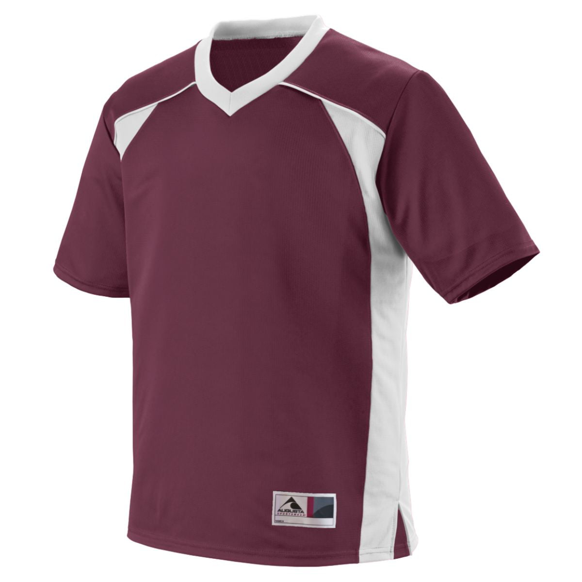 maroon and white jersey