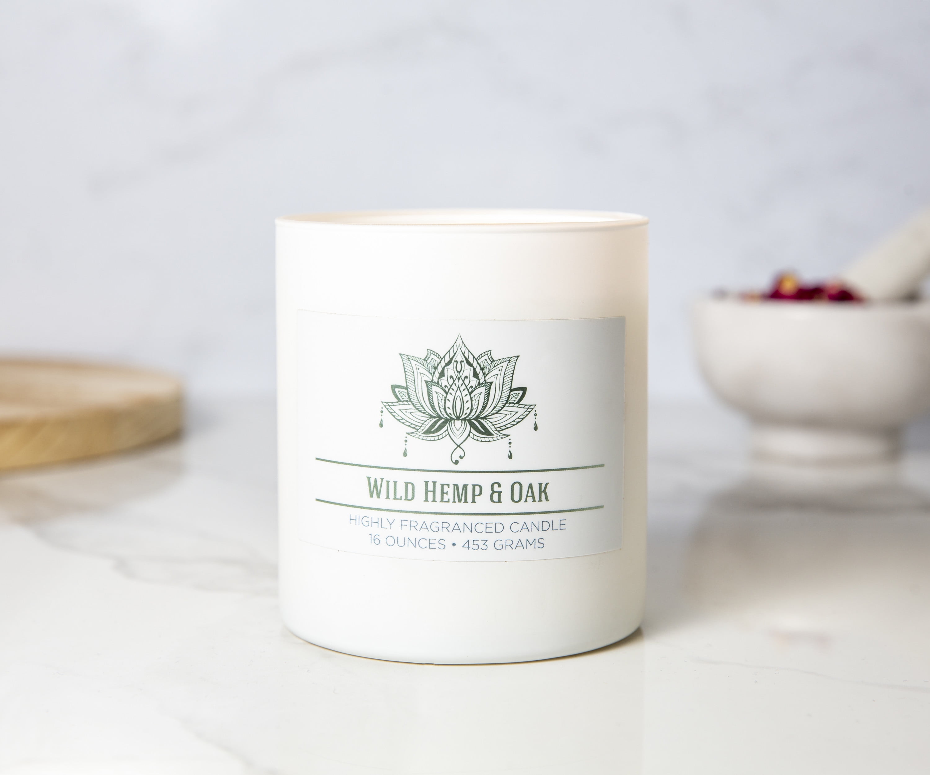 Colonial Candle Wild Hemp & Oak Scented Jar Candle, Scented Candles with Aromatic Fragrance and Two Premium Cotton Wicks, Wellness Collection, Woody Fragrance, 16oz - Up To 60 Hours Burn