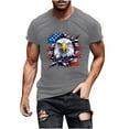 thumbnail image 2 of Tnhcen Men's Breathable Cotton 4th of July USA Flag Heart Graphic Tee Summer Novelty Style Patriotic Sleeveless Shirt S-3XL, 2 of 5