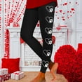 thumbnail image 2 of Mepaouo Women's Happy Valentines Day Leggings High Waisted Love Heart Print Yoga Pants Sizes S-2X, 2 of 6