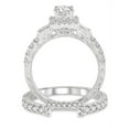 thumbnail image 3 of 1.00 Carat Vintage floral Bridal Set Engagement Ring with Round Diamond in 10k white Gold, 3 of 3