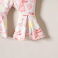 thumbnail image 5 of Bjutir Cute Toddler Baby Bodysuits Set Girls Long Sleeve Easter Rabbit Prints Romper Bodysuit Bell Bottoms Pants Outfits For 9 Months, 5 of 6