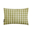 thumbnail image 2 of Funda de almohada lumbar navideña, 30,5 x 35,5 cm, de algodón verde, con cuadros rústicos y rayas, para sofá, hotel, sala de estar y dormitorio - Grid Loom Verde, 2 of 8