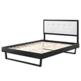 thumbnail image 3 of Platform Bed Frame, Full Size, Wood, Black White, Modern Contemporary Urban Design, Bedroom Master Guest Suite, 3 of 10