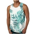 thumbnail image 2 of ALLLIST Mens Tank Tops Cotton Hawaiian Summer Pullover Casual Green Underwear for Men Size S-2XL, 2 of 5