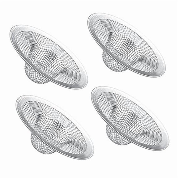 4 Pieces Drain Hair Catcher Bathtub Shower Drain Cover Kitchen Sink Strainer Stainless Steel Sink Drain Stopper Filter for Kitchen Bathroom