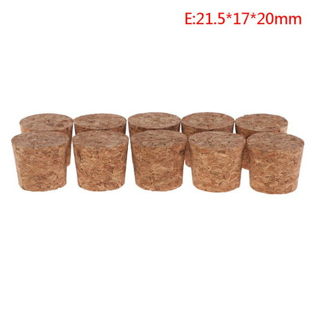 

High Quality Wooden Wine Glass Bottle Stopper Kettle Pudding Container Cork Cap Burette Burette Tube Lid 15 Sizes 10 Pcs