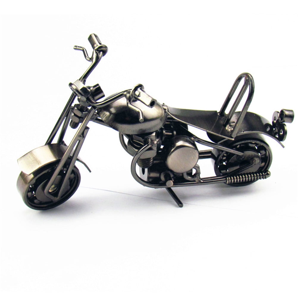 Motorcycle Metal Model Motorbike Decor Sculpture Collectible Art Gifts
