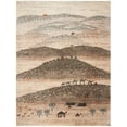 thumbnail image 2 of Safavieh Gabbeh Christopher Striped Area Rug, Cream/Olive, 8' x 10', 2 of 11