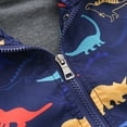 thumbnail image 5 of Maxcozy Toddler Boys Kids Jacket Autumn Hooded Dinosaur Coats Windbreaker Hoodie 2-7T, 5 of 9