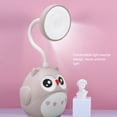 thumbnail image 3 of LED Table Lamp Night Owl Table Light Cartoon Desktop Desk 2 Gears Lamp With Pen Holder Eye  USB, 3 of 8