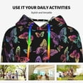 thumbnail image 4 of Cauagu Rainbow Butterflies for Women's Hooded Sweatshirts Pullover Hoodie for Women Fall Workout Sweat Long Sleeve Preppy Sweatshirts-Medium, 4 of 7