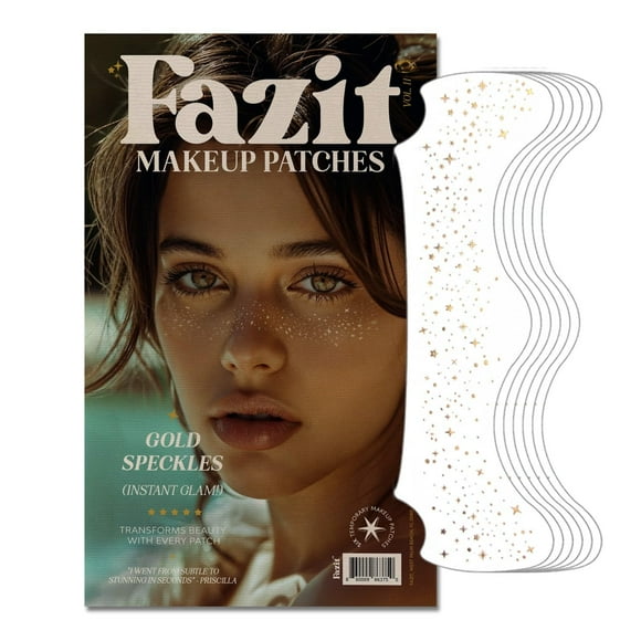 Parches de maquillaje Fazit Gold Face Glitter Speckles, 6 unidades