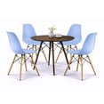 thumbnail image 1 of Comedor Oslo Redondo Nogal para 4 Personas Sillas Oslo Azul, 1 of 8