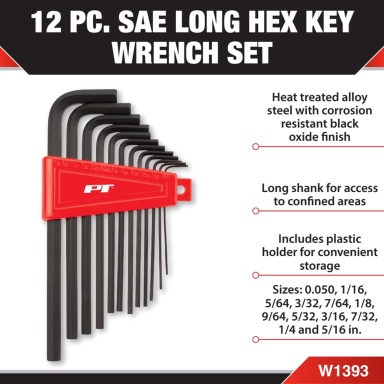 Performance Tool 12-Piece SAE Long Hex Key Set photo 2