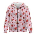 thumbnail image 3 of Garronmavis Cute Strawberry Women Hoodies Oversized Sweatshirts Lightweight Warm Women's Hoodies Long Sleeve Sweatshirts Comfortable Cozy Fall Fashion Outfits Casual Sweaters, 3 of 7