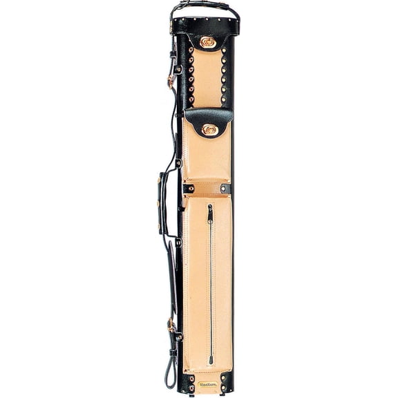 Vincitore 2x4 Black/Beige Combo Billiard and Pool Cue Stick Hard Carrying Case