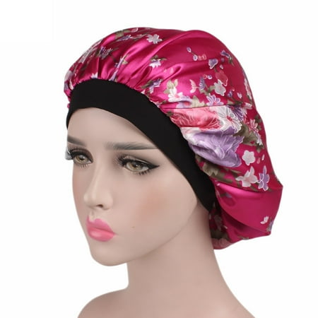 - Multi-purpose Printed Sleeping Turbans Caps Wide Brim Night Sleep Cap Bonnet Hats for Women