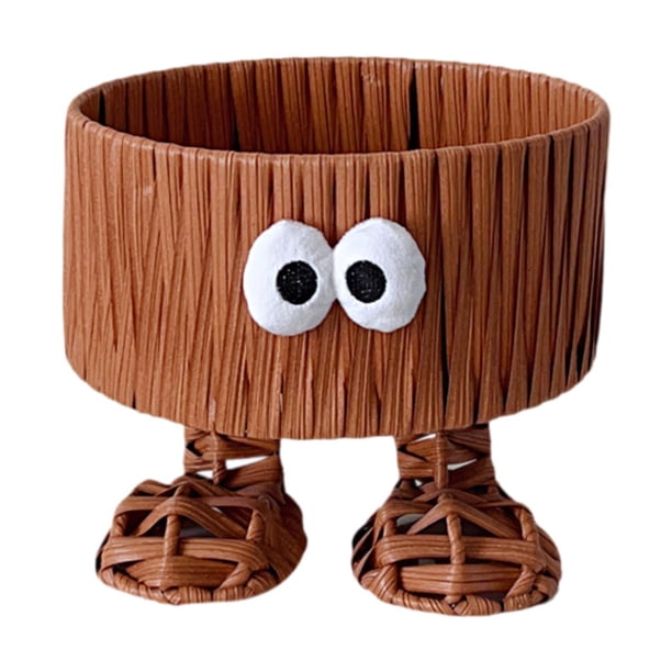 Cesta tejida organizadora de almacenamiento, decoración del hogar, cesta de pan de ratán sintético multiusos para mesa de café, restaurante, picnic B